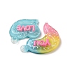 Gradient Color Translucent Resin Pendants RESI-G048-01F-3