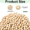 Natural Unfinished Wood Beads WOOD-SP0001-62B-2
