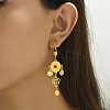 Fashionable Vintage Exotic Brass Flat Round Hoop Earrings AD3111-4
