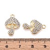 Rack Plating Alloy Rhinestone Pendants PALLOY-T091-26A-G-3