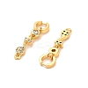 Brass Pave Clear Cubic Zirconia Musical Note Connector Charms KK-H515-15G-2