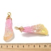 Electroplated Raw Rough Natural Quartz Crystal Big Pendants G-A229-02G-04-3