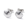 Non-Tarnish 304 Stainless Steel Hexagon Stud Earrings for Women LS-EJEW-I285-04A-P-1