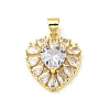 Brass with Cubic Zirconia Pendants FIND-Z023-01D-1