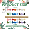 48Pcs 16 Colors Handmade Polyester Knitting Ornament Accessories DIY-FG0008-52-2
