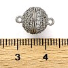 Brass Micro Pave Clear Cubic Zirconia Magnetic Clasps KK-A230-02C-P-3