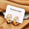 304 Stainless Steel Rhinestone Stud Earrings EJEW-M070-18G-1