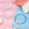 2Pcs Glass Seed Beads Stretch Bracelets for Women BJEW-JB11693-1