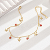 Elegant Brass Enamel Turtle Starfish Beach Anklet for Stylish Women JC1735-2