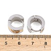 Two Tone 304 Stainless Steel Stripe Hoop Earrings EJEW-L307-04GP-01-5