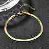 304 Stainless Steel Herringbone Chains Bracelet for Men Women BJEW-D450-01G-01-1