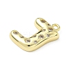 Brass Micro Pave Clear Cubic Zirconia Pendants KK-I476-02G-J-2
