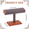 T-Shaped Bar Wood Covered with Microfiber Bracelet Display Stands BDIS-WH0014-01-2