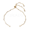 304 Stainless Steel Wave Bar Link Chain Slider Bracelet Makings AJEW-JB01256-01-1