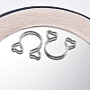 304 Stainless Steel Heart Clip on Nose Rings AJEW-A062-01A-P-2