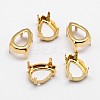 Flat Teardrop Brass Sew on Prong Settings X-KK-N0084-A02-10x14G-1