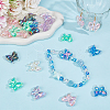 28Pcs 7 Colors Luminous UV Plating Rainbow Iridescent Acrylic Beads OACR-SC0001-99-3