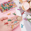 72Pcs 12 Colors Zinc Alloy Enamel Pendants FIND-PH0027-81-4