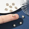 SHEGRACE Brass Pave Clear Cubic Zirconia Flat Round Connector Charms XGRQ3D730-500G-4