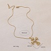 Vintage 304 Stainless Steel with Clear Glass Hollow Cross Pendant Necklaces for Women MR8108-5