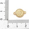 Brass Pave Clear Cubic Zirconia Religion Flat Round with Saint Connector Charms KK-L255-09G-02-3