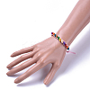 Waxed Cotton Cord Bracelets BJEW-JB04495-03-4