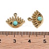 Synthetic Turquoise Eye Charms STAS-U014-06B-01-3