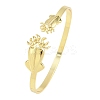 Marine Organism Brass Cuff Bangles for Women BJEW-D368-03M-G-4