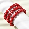 10MM Natural Dyed White Jade Round Beaded Stretch Bracelets for Women GG-CBA3F02-12B-3