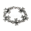304 Stainless Steel Link Chain Bracelets for Men Women BJEW-D385-01AS-4
