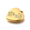 304 Stainless Steel Rhinestone Pendants STAS-R159-55G-02-2