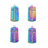Ion Plating(IP) 201 Stainless Steel Pendants STAS-N098-235M-2
