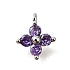 Brass Micro Pave Cubic Zirconia Pendants KK-D356-07G-P-1