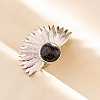Adjustable 304 Stainless Steel Cuff Open Rings for Women EY4834-1-1