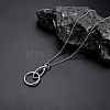 304 Stainless Steel Ball Chains Neck Strap Lanyard HJEW-SW00133-3