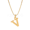 1pc 304 Stainless Steel Letter Pendant Necklaces NJEW-LP0001-38V-G-1