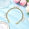 Alloy Enamel Flower Charm 304 Stainless Steel Cuban Link Chain Bag Decorative Chains FIND-JF00160-01-2