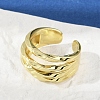 Brass Adjustable Open Cuff Rings for Women RJEW-C129-02G-1