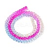 Transparent Painted Glass Beads Strands X1-DGLA-A034-T3mm-A14-5