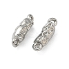 304 Stainless Steel Textured Rectangle Links Connector Charms STAS-D211-01B-P-2