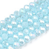 Electroplate Glass Beads Strands EGLA-A034-P2mm-B15-1