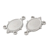 Non-Tarnish 304 Stainless Steel Cabochon Connector Settings STAS-L020-017P-2
