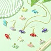 80Pcs 8 Colors Flower ABS Plastic Pearl Pendants PALLOY-CJ00075-6