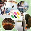 60Pcs 6 Colors ABS Plastic & Carbon Steel Fishing Double Rattles Bells Beads FIND-HY0005-15-5