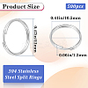 500Pcs 304 Stainless Steel Split Rings STAS-SP0001-66B-2