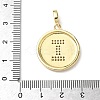 Brass Micro Pave Clear Cubic Zirconia Pendants KK-L253-17G-I-3