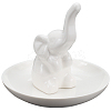 1Pc Elephant Shape Porcelain Jewelry Plate DJEW-SC0001-09-1