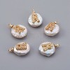 Natural Cultured Freshwater Pearl Pendants PEAR-F008-30G-R-1