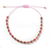 Natural Ruby Round Beaded Braided Bracelets for Women TK4994-3-1