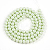 Baking Paint Pearlized Glass Pearl Bead Strands HY-N002-4mm-B02-3